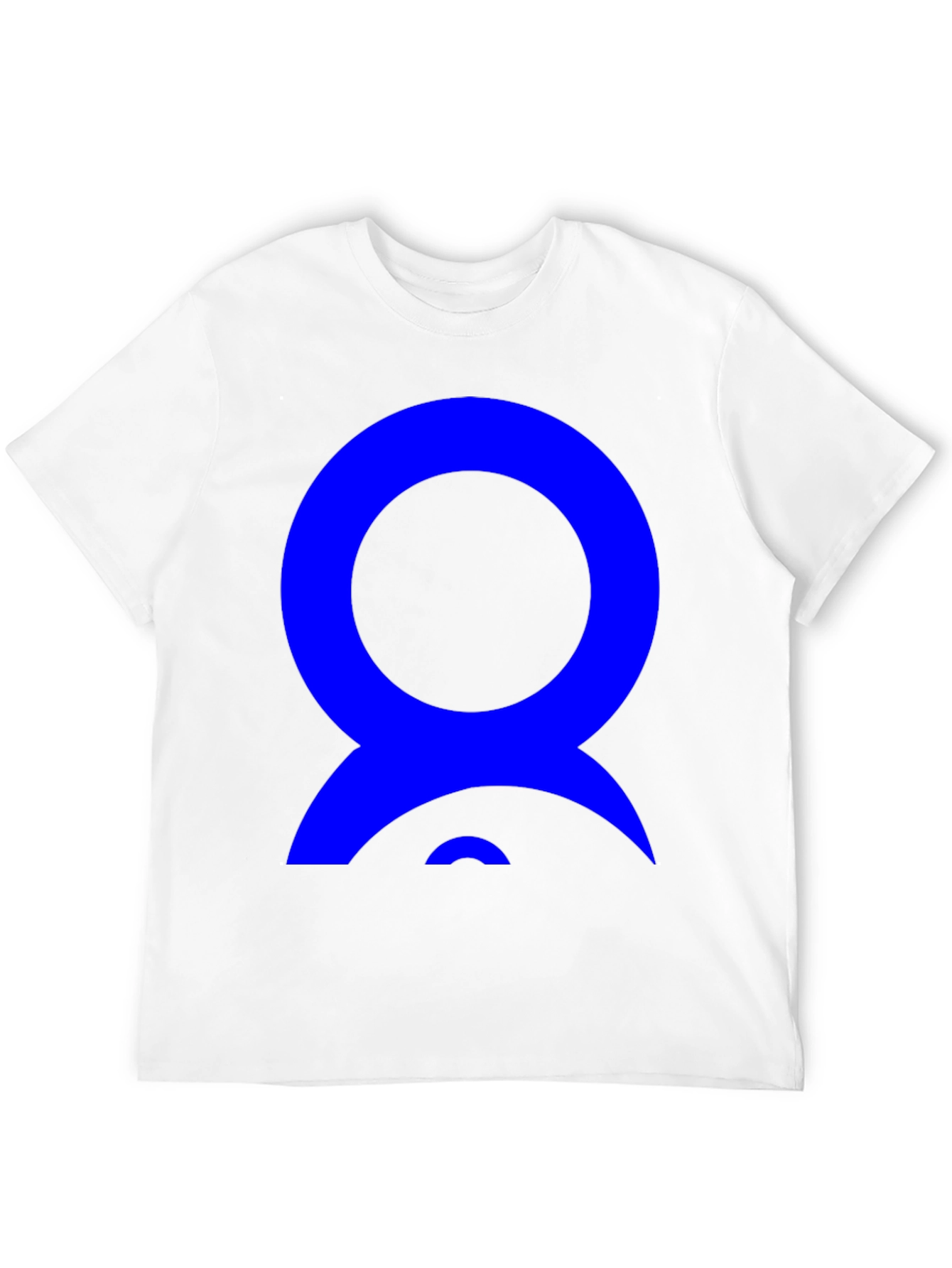 Abstract Blue Design on Black T-Shirt