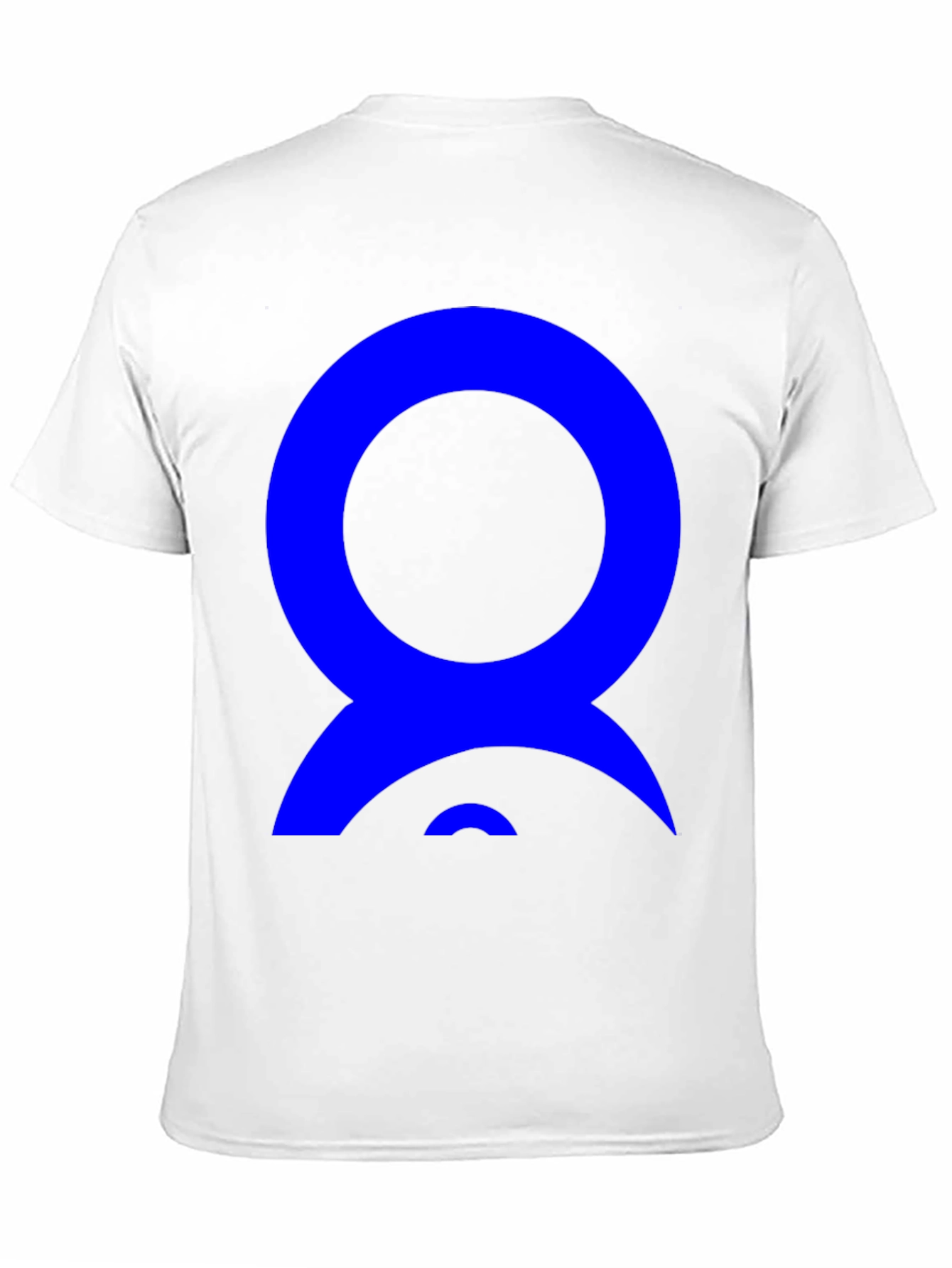 Abstract Blue Design on Black T-Shirt