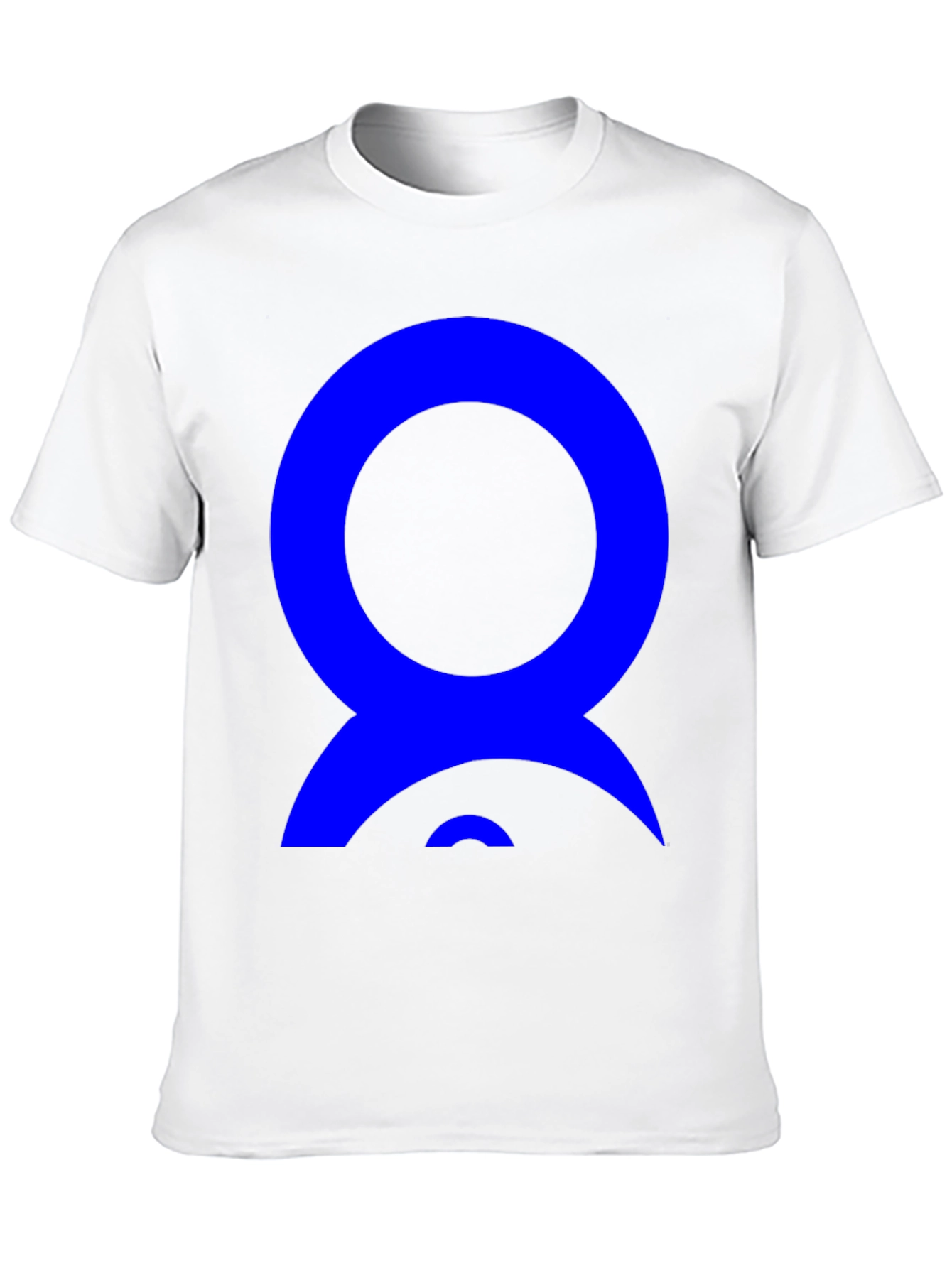 Abstract Blue Design on Black T-Shirt