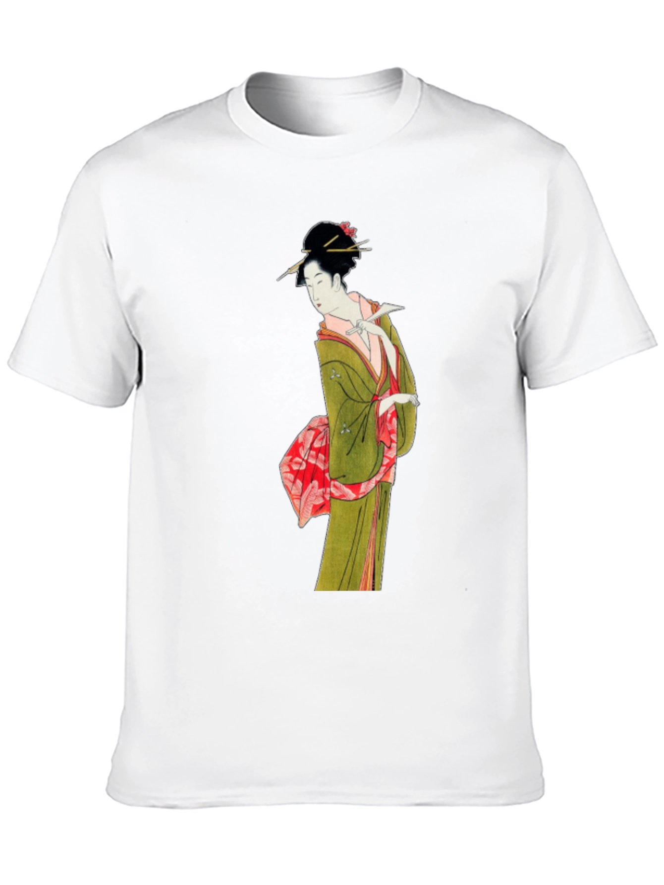 Japanese Geisha Art T-Shirt - Unique Ukiyo-e Design