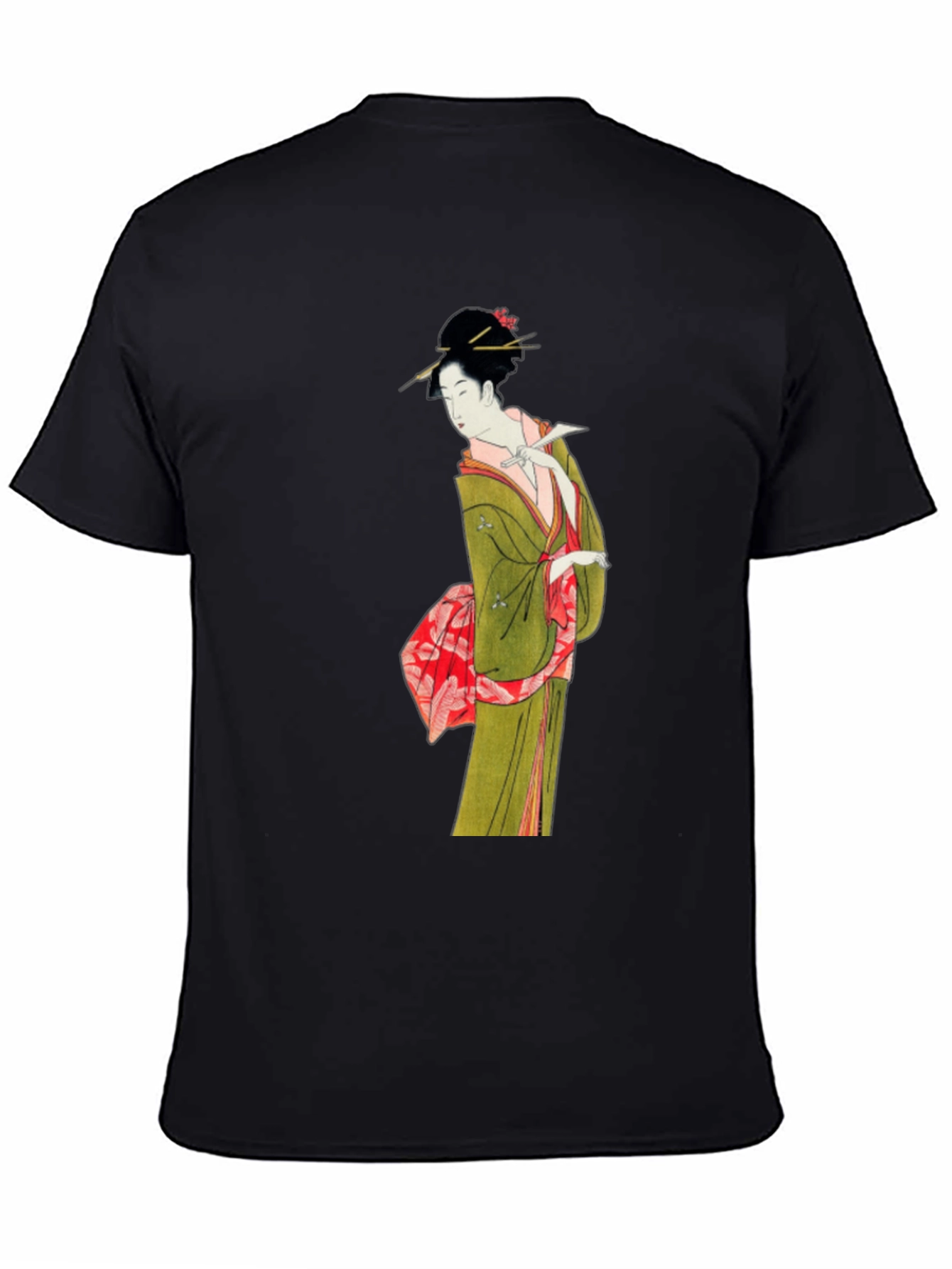 Japanese Geisha Art T-Shirt - Unique Ukiyo-e Design