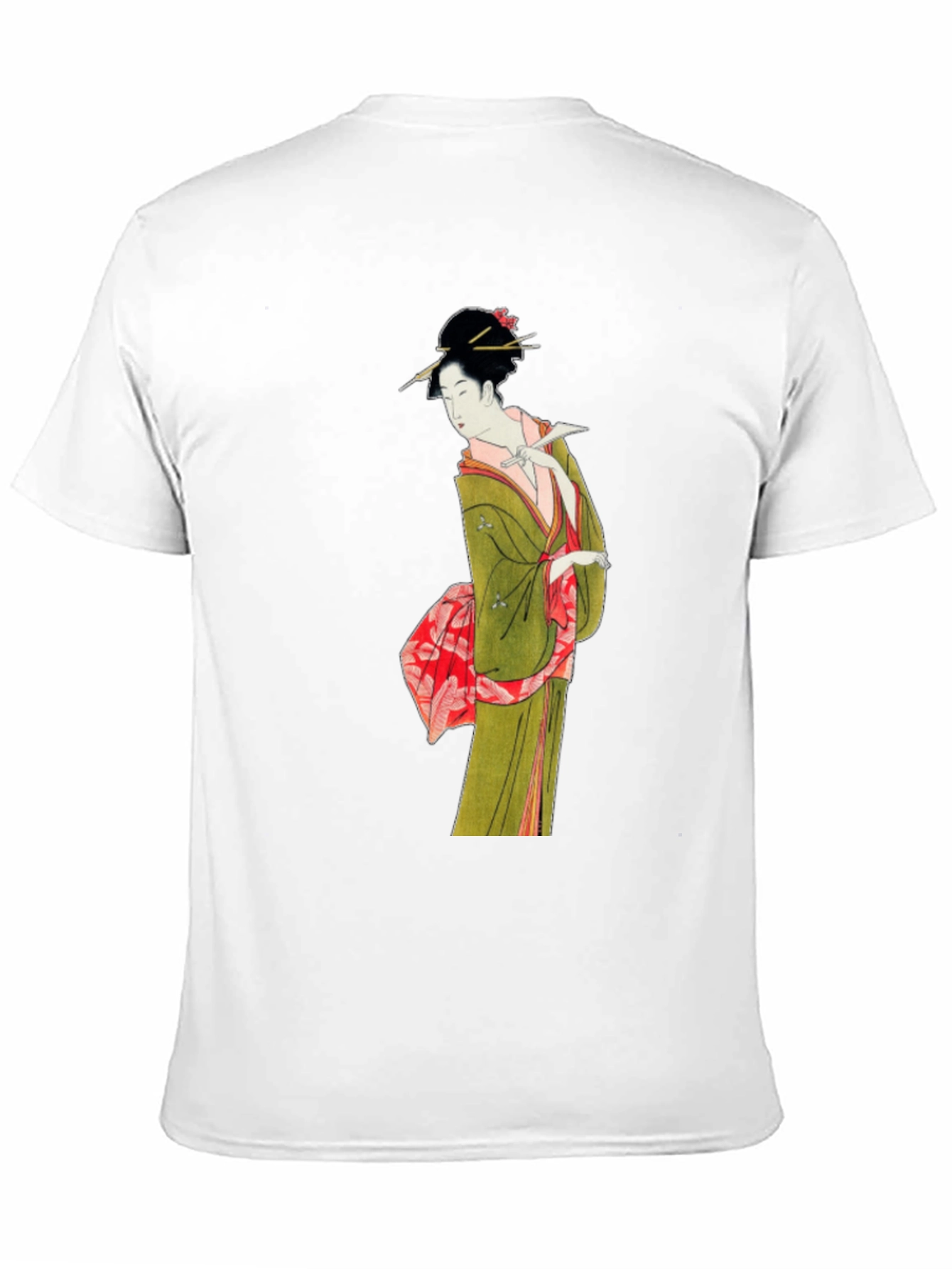 Japanese Geisha Art T-Shirt - Unique Ukiyo-e Design