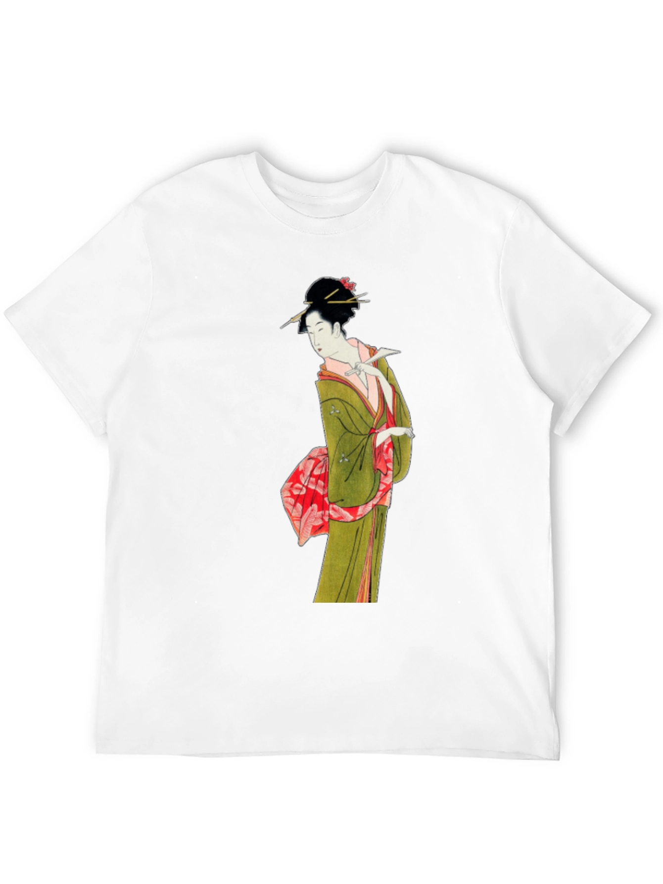 Japanese Geisha Art T-Shirt - Unique Ukiyo-e Design