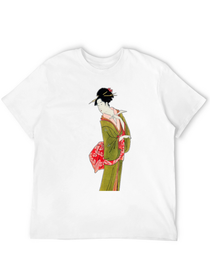 Japanese Geisha Art T-Shirt - Unique Ukiyo-e Design