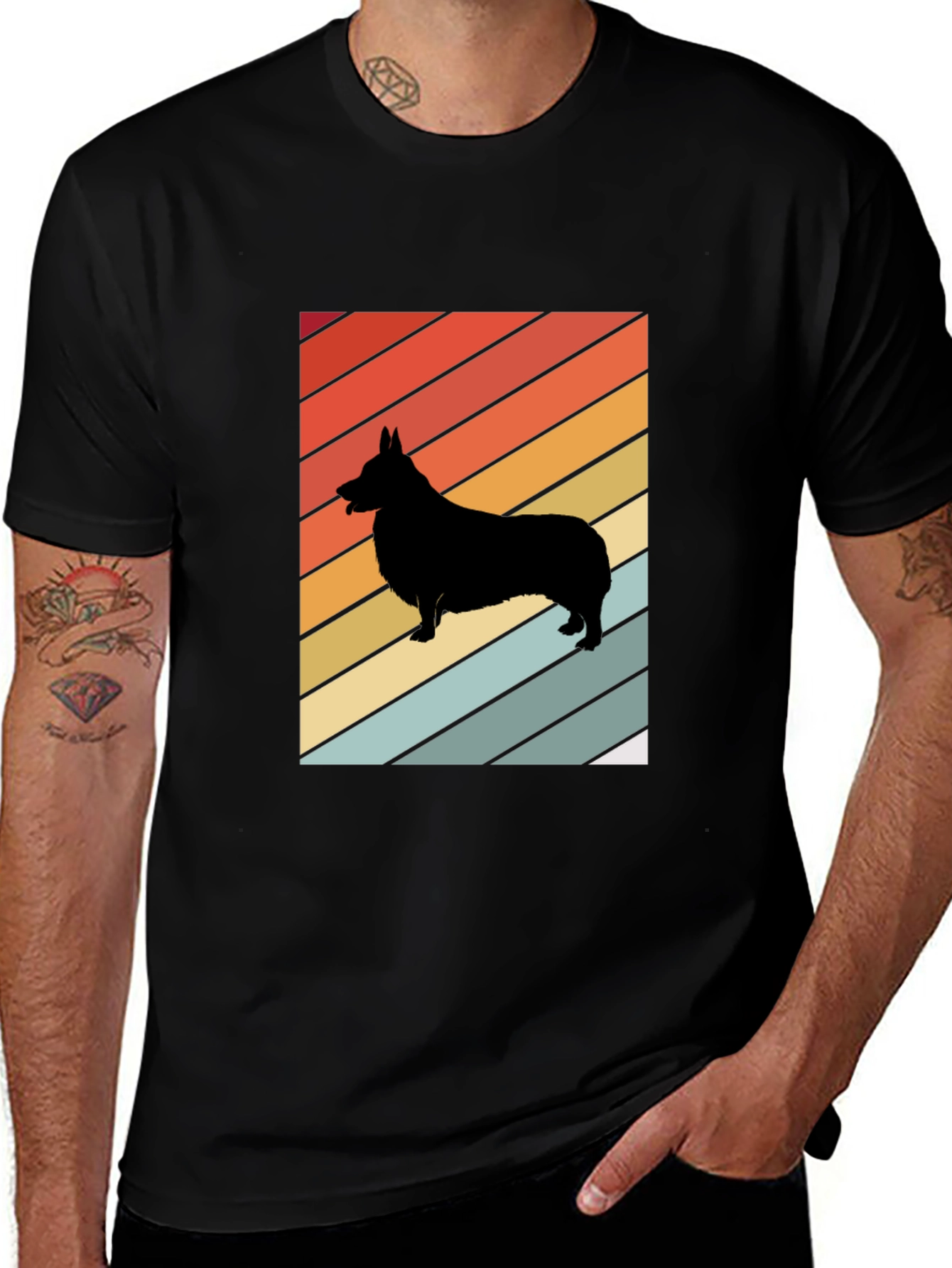 Retro Corgi Silhouette T-Shirt