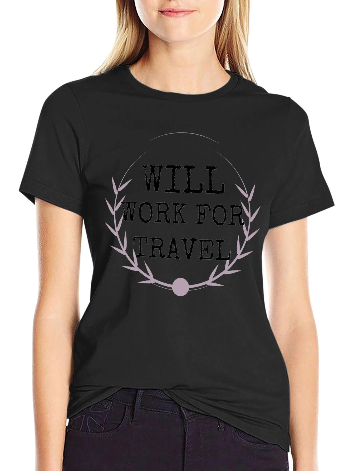 Will Work For Travel Graphic T-Shirt