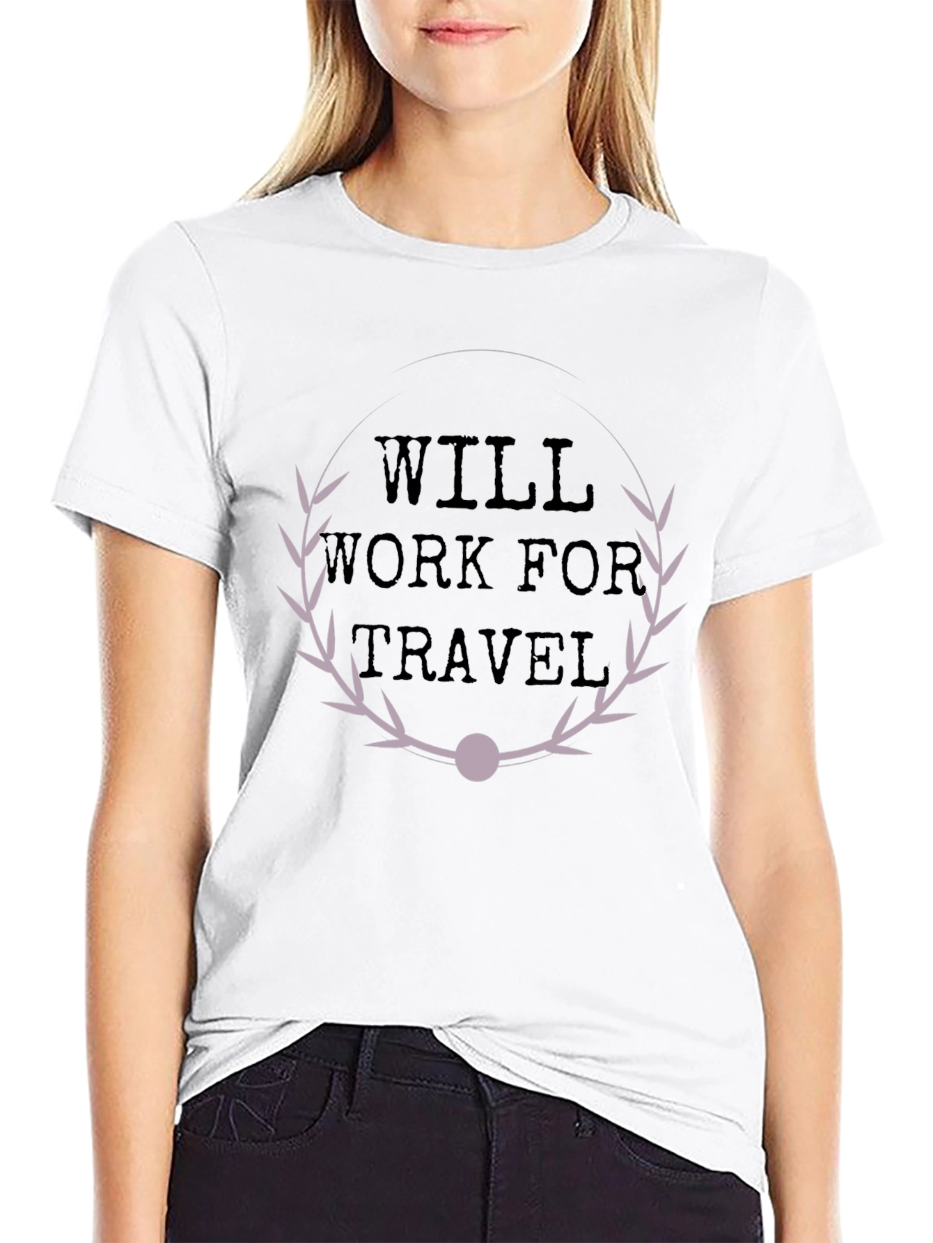 Will Work For Travel Graphic T-Shirt