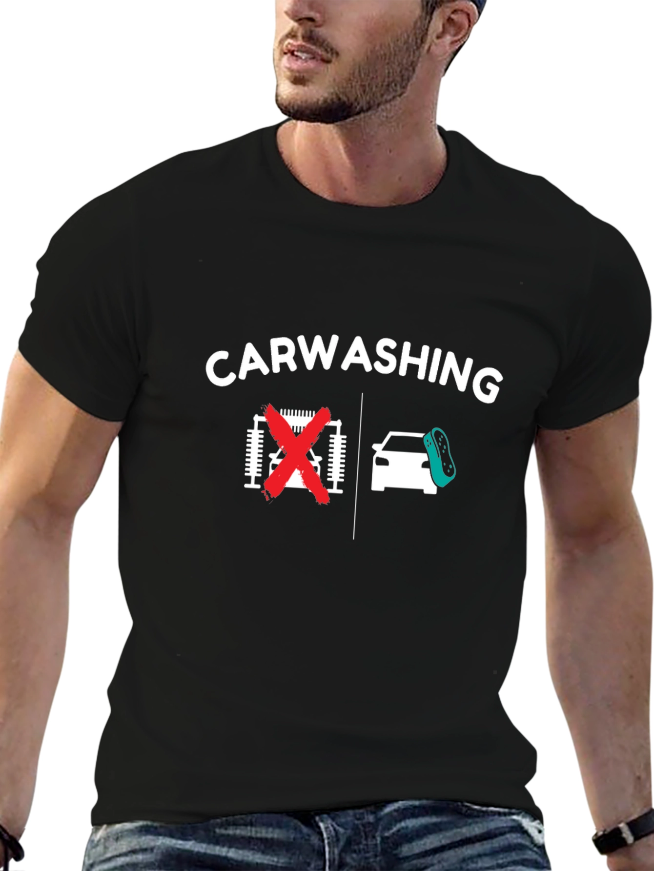 Car Washing T-Shirt - Anti-Automatic Car Wash Humor