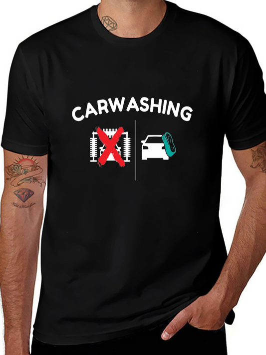 Car Washing T-Shirt - Anti-Automatic Car Wash Humor