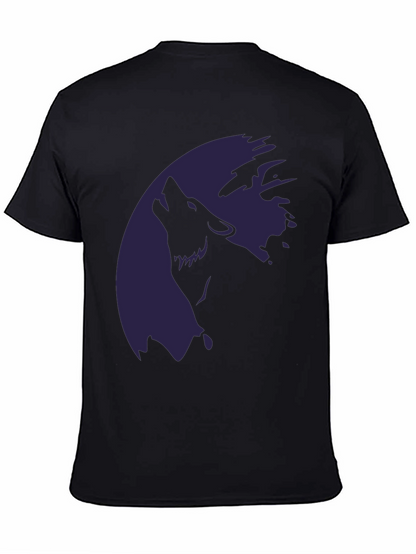 Wolf Moon Graphic T-Shirt - Stylish Dark Tee
