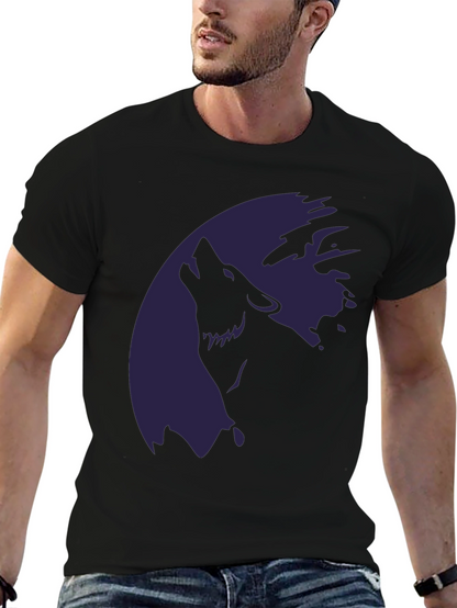 Wolf Moon Graphic T-Shirt - Stylish Dark Tee