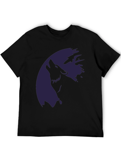 Wolf Moon Graphic T-Shirt - Stylish Dark Tee
