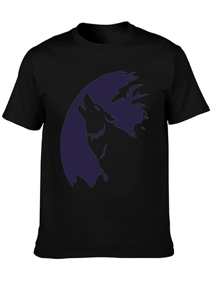 Wolf Moon Graphic T-Shirt - Stylish Dark Tee