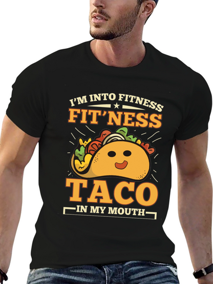 Fitness Taco Graphic T-Shirt - Gym Humor Tee