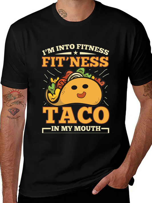 Fitness Taco Graphic T-Shirt - Gym Humor Tee