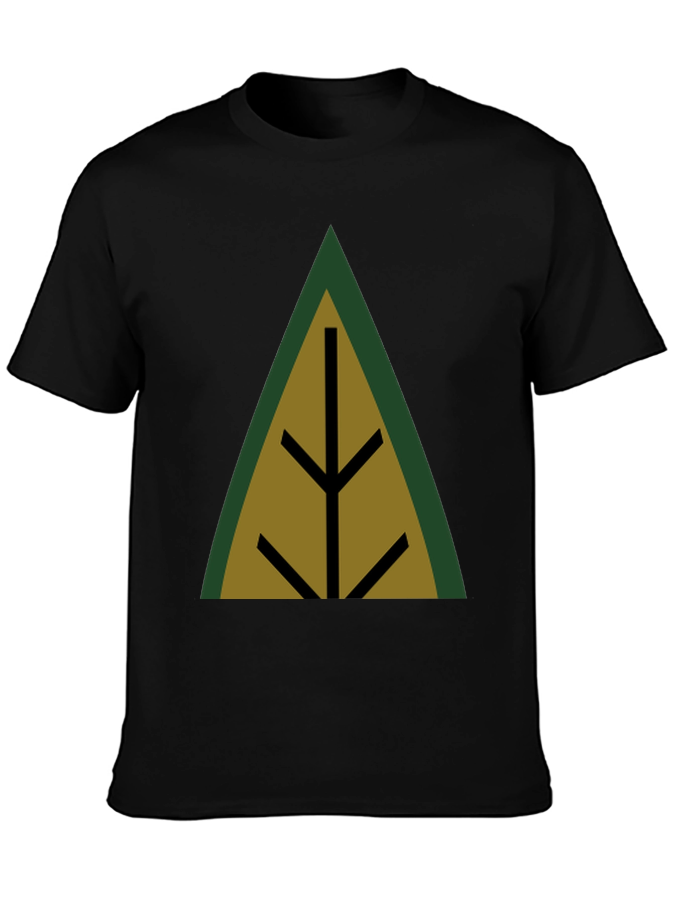 Geometric Tree Black T-Shirt
