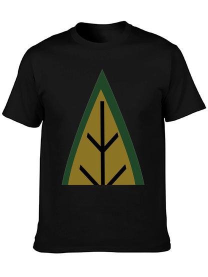 Geometric Tree Black T-Shirt