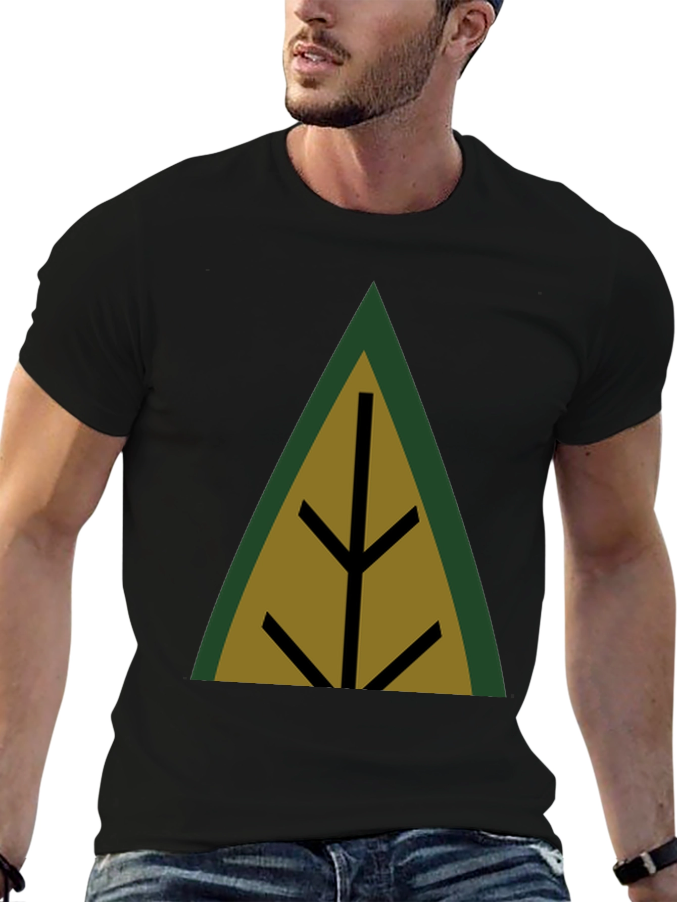 Geometric Tree Black T-Shirt
