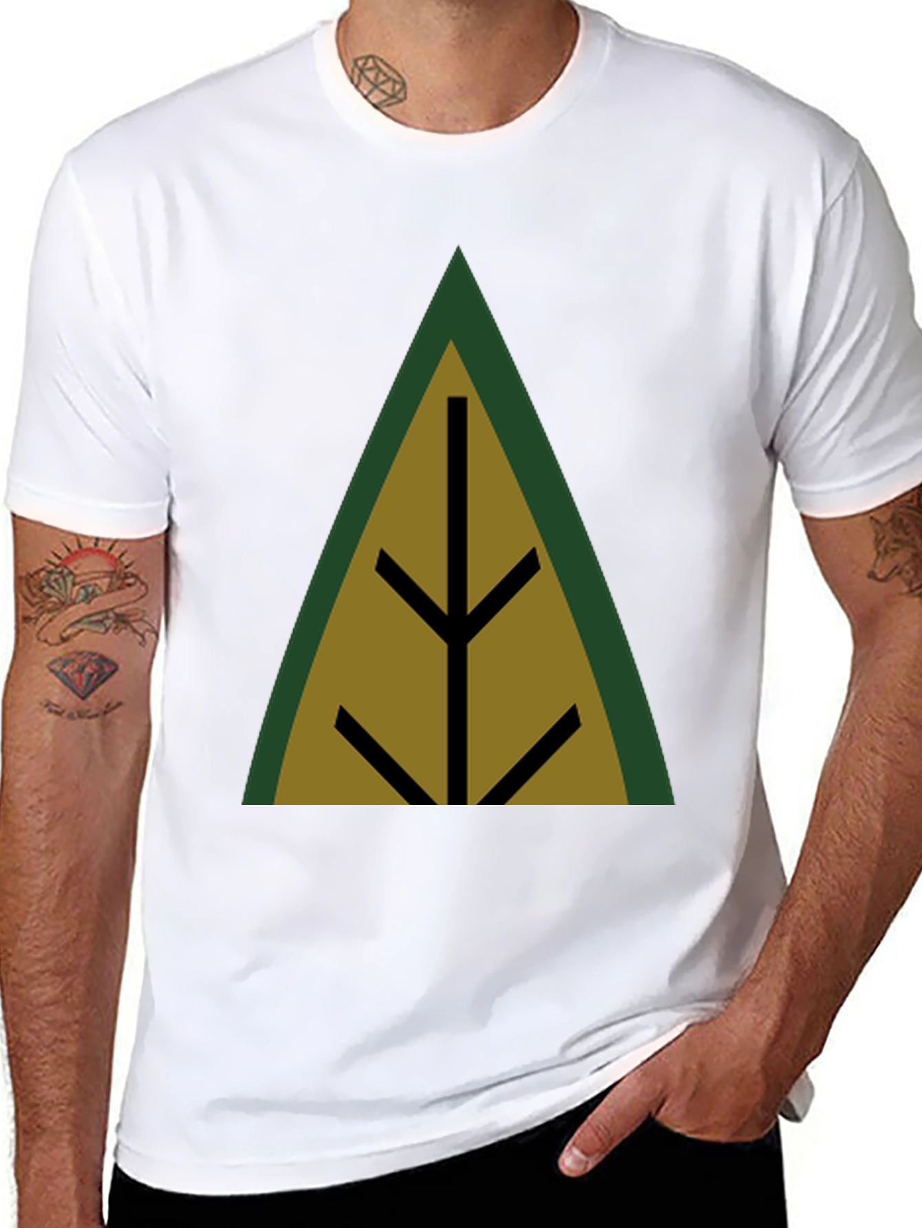 Geometric Tree Black T-Shirt
