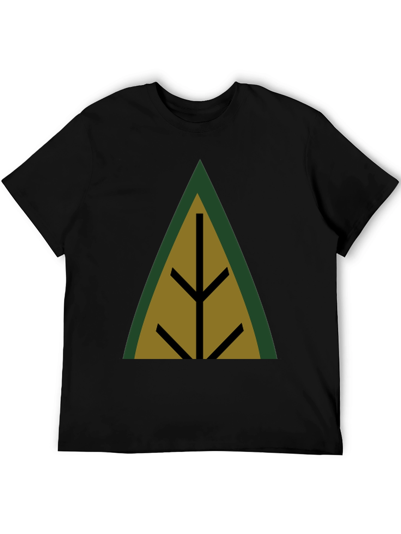Geometric Tree Black T-Shirt