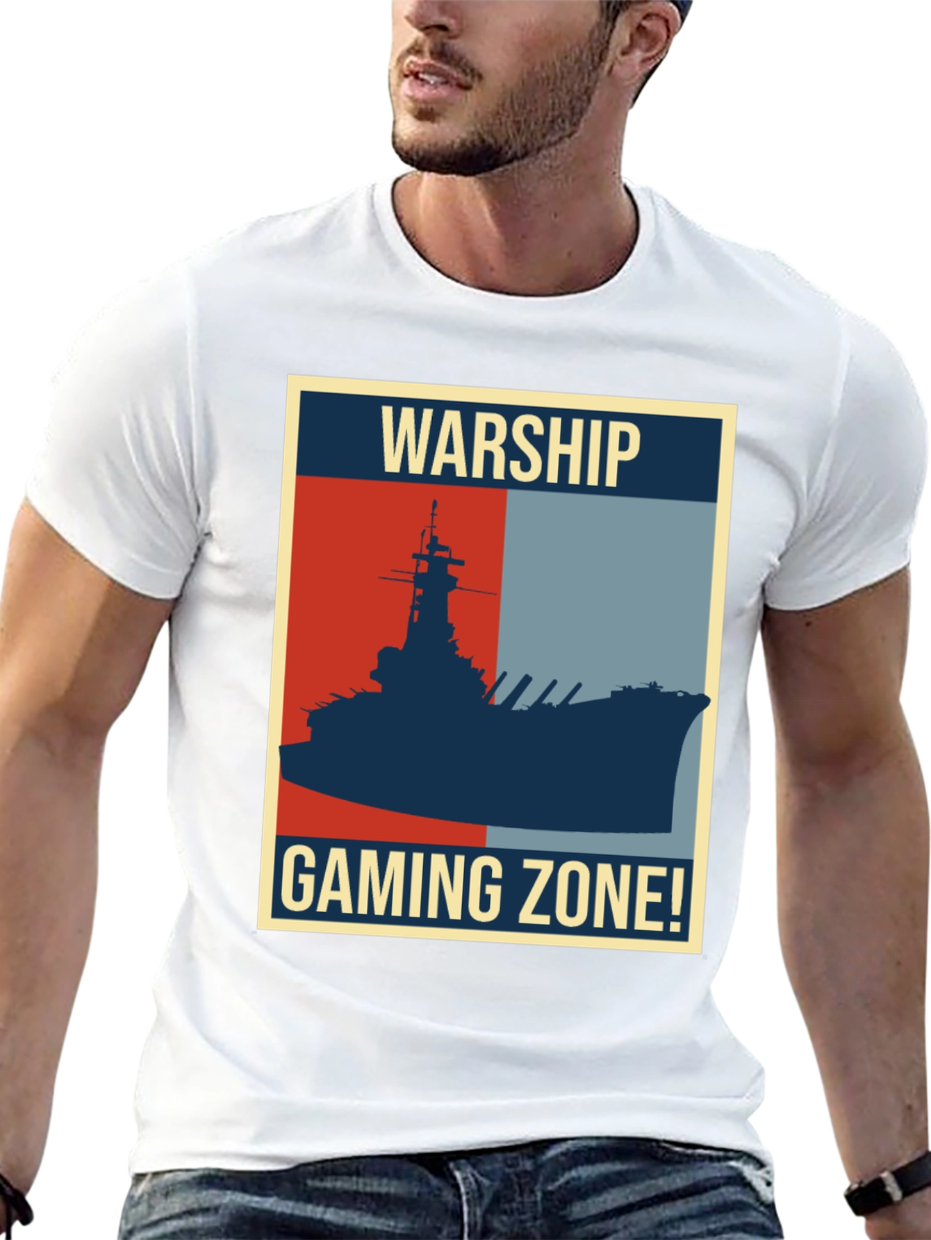 Warship Gaming Zone T-Shirt: Retro Naval Battle Tee