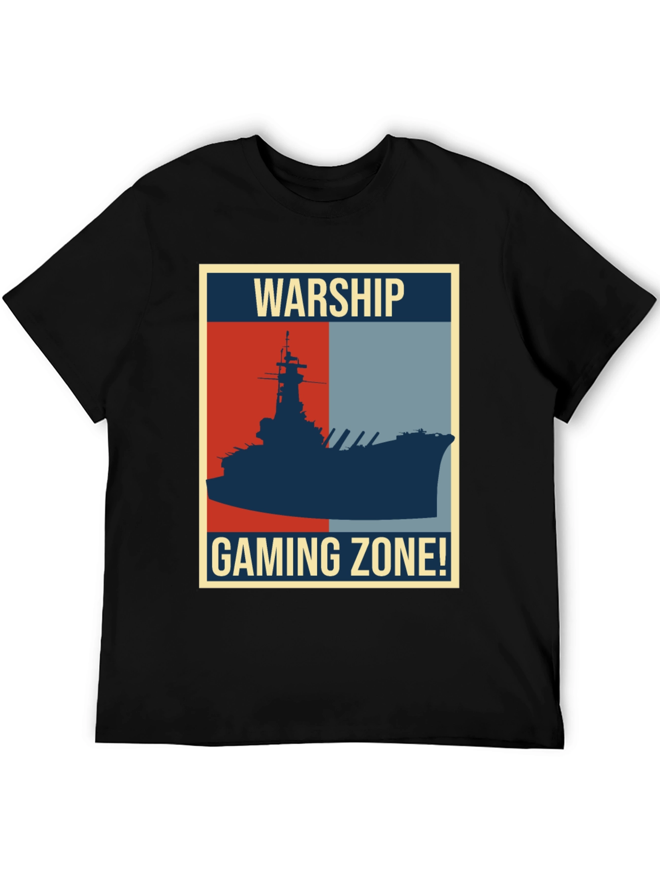 Warship Gaming Zone T-Shirt: Retro Naval Battle Tee