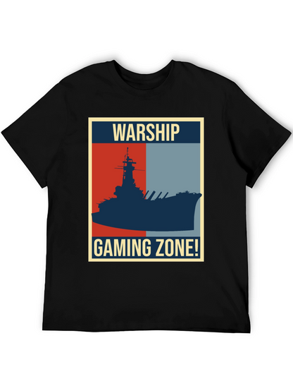 Warship Gaming Zone T-Shirt: Retro Naval Battle Tee