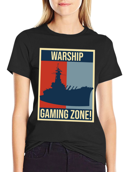 Warship Gaming Zone T-Shirt: Retro Naval Battle Tee