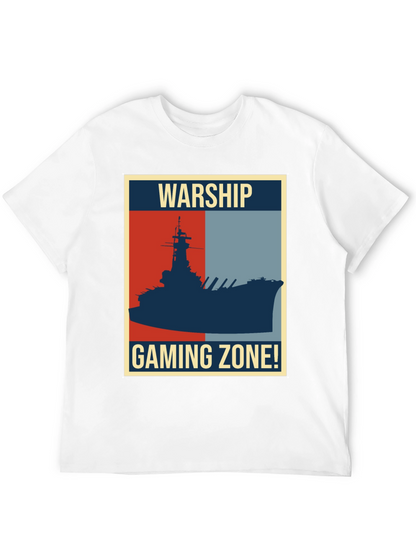 Warship Gaming Zone T-Shirt: Retro Naval Battle Tee