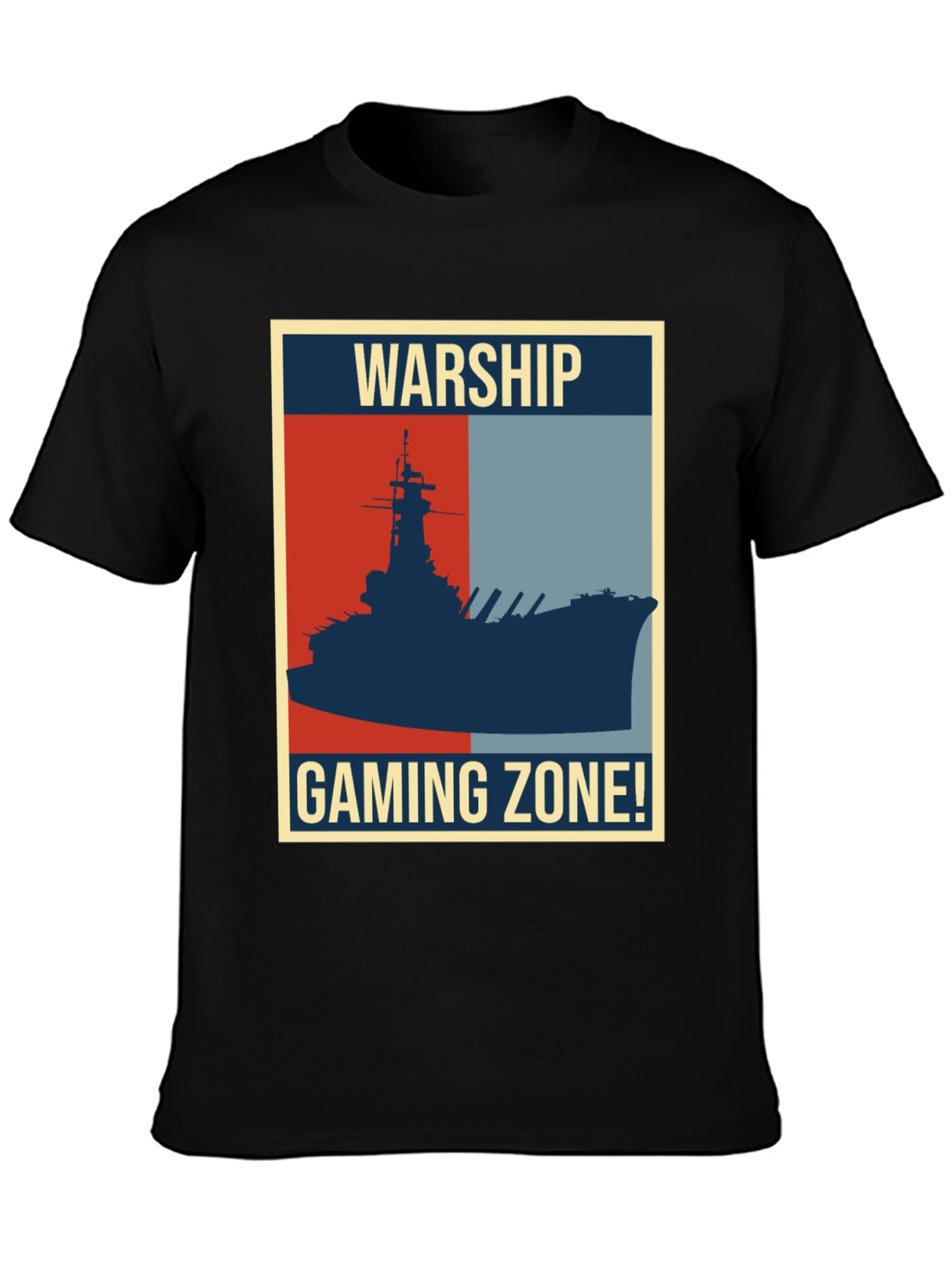 Warship Gaming Zone T-Shirt: Retro Naval Battle Tee