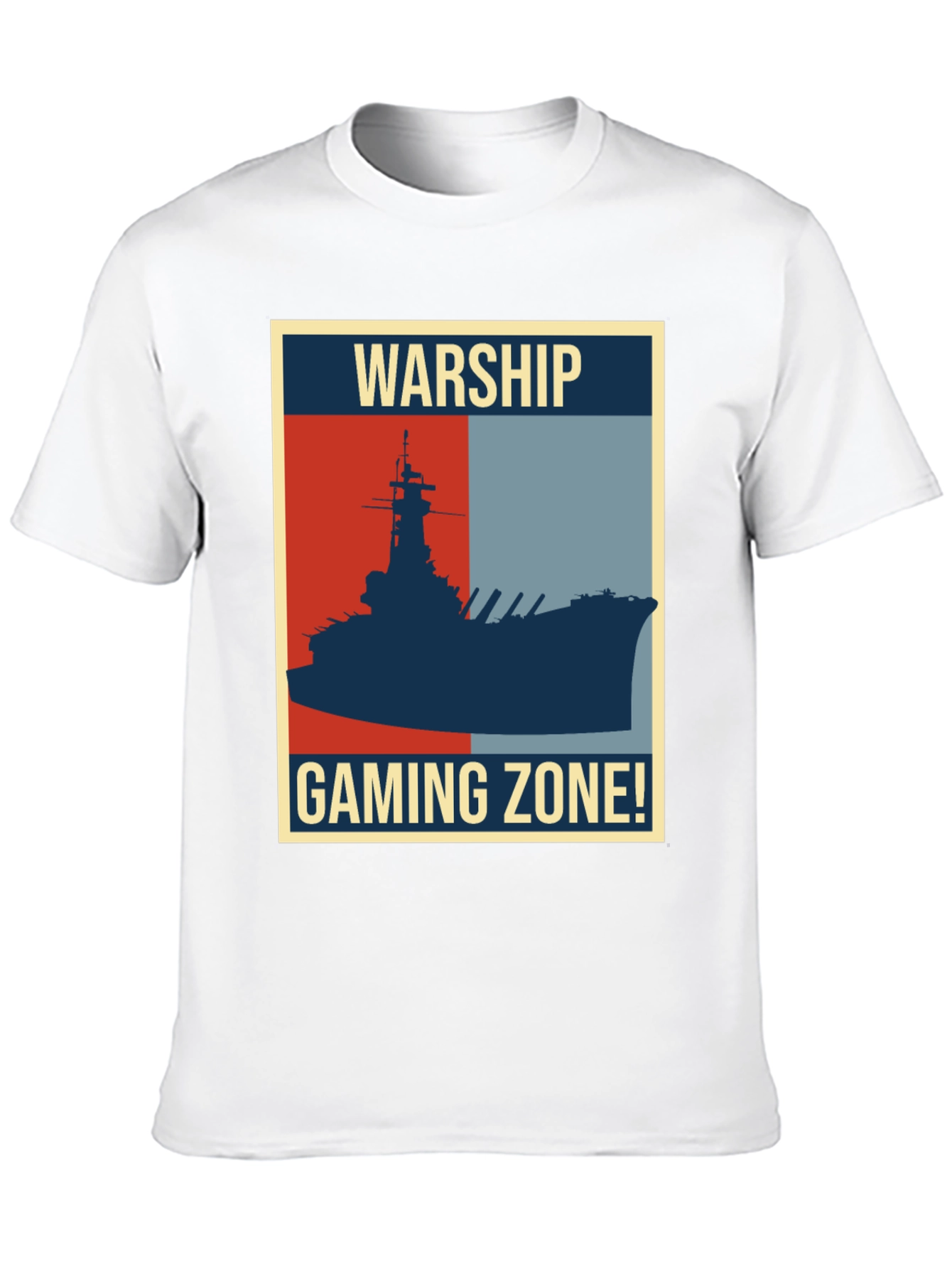 Warship Gaming Zone T-Shirt: Retro Naval Battle Tee