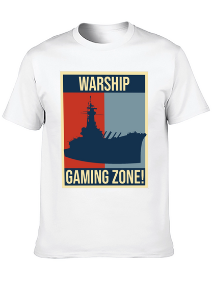 Warship Gaming Zone T-Shirt: Retro Naval Battle Tee