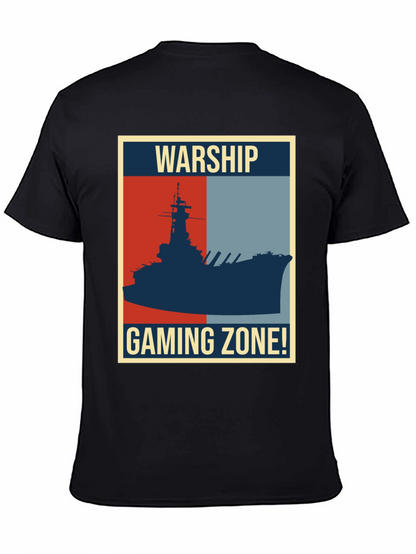 Warship Gaming Zone T-Shirt: Retro Naval Battle Tee