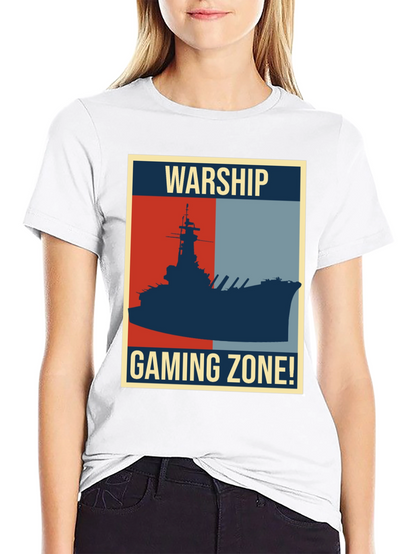 Warship Gaming Zone T-Shirt: Retro Naval Battle Tee