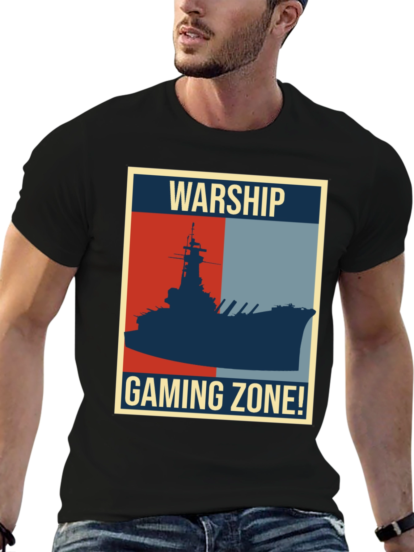 Warship Gaming Zone T-Shirt: Retro Naval Battle Tee