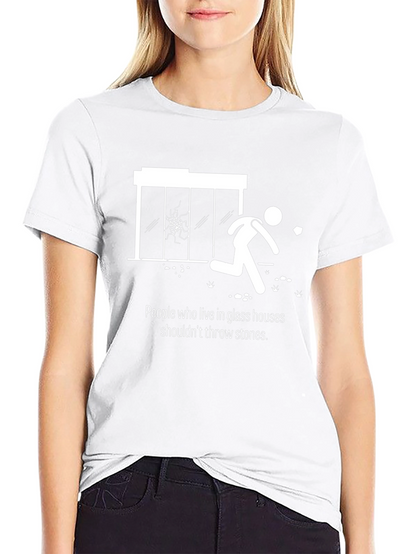 Funny Glass Houses Graphic Tee