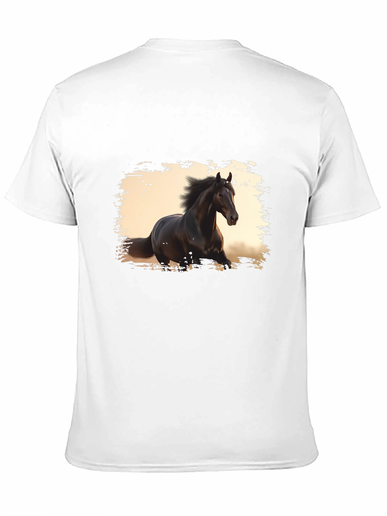 Black Horse Graphic Tee - Stylish Mens T-Shirt