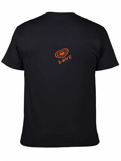 Love Graphic Print Tee - Casual Black T-Shirt