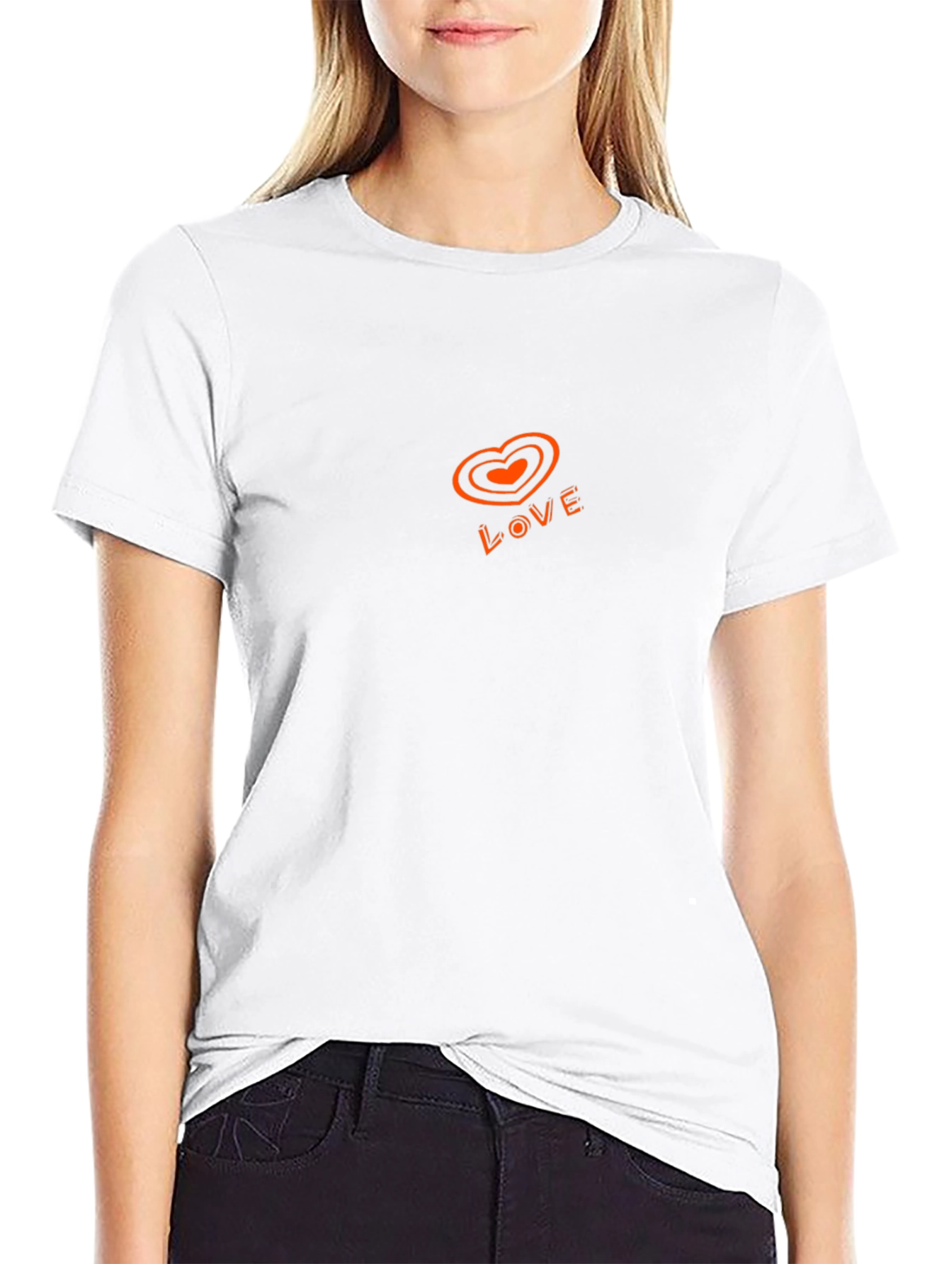 Love Graphic Print Tee - Casual Black T-Shirt