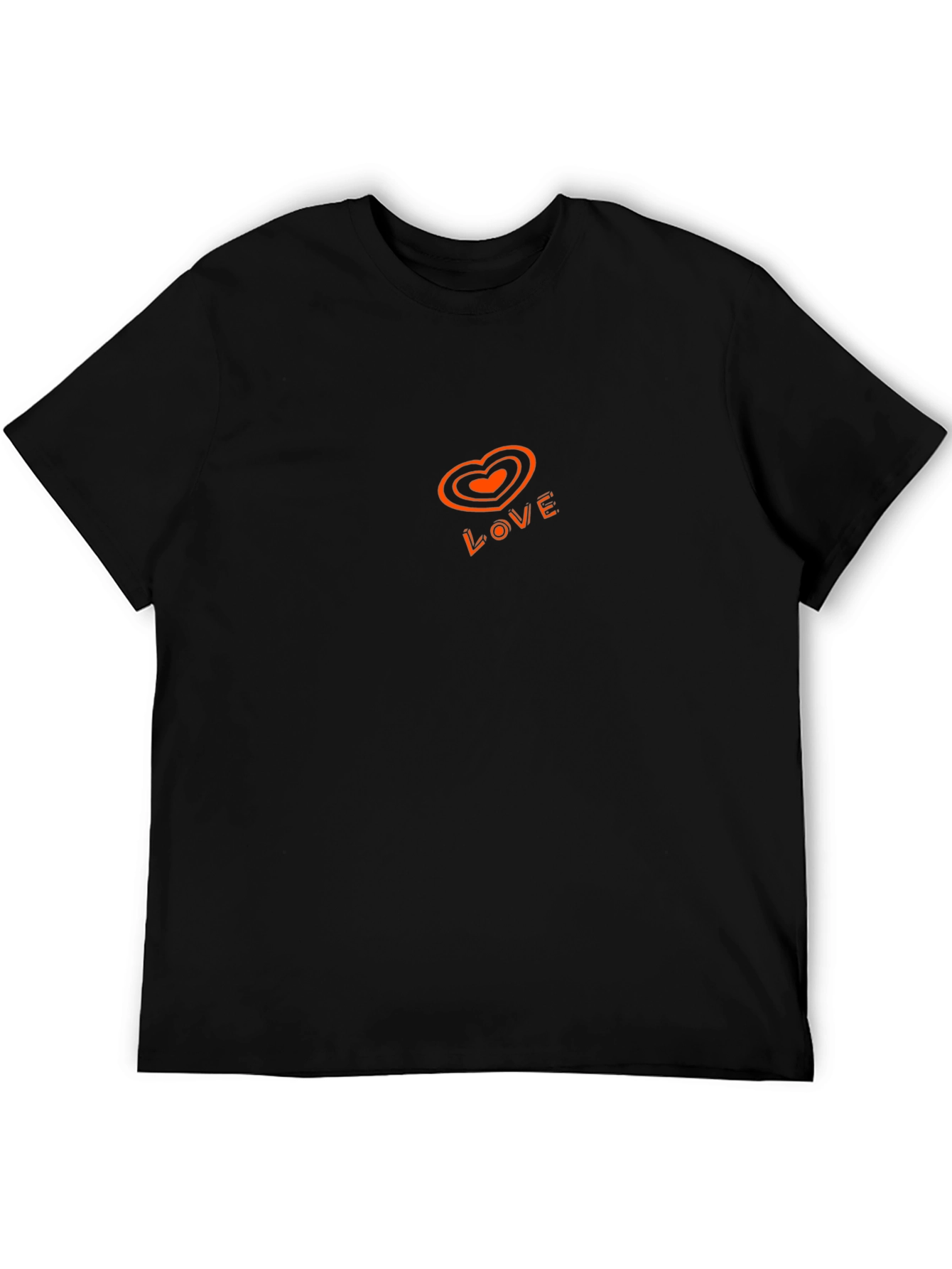 Love Graphic Print Tee - Casual Black T-Shirt