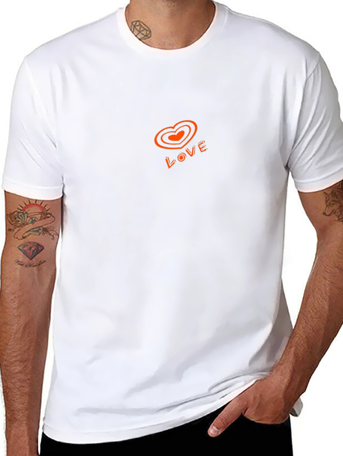 Love Graphic Print Tee - Casual Black T-Shirt