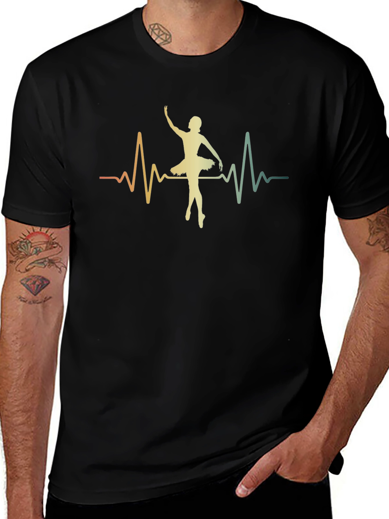 Ballet Heartbeat Graphic Tee - Dancer Shirt