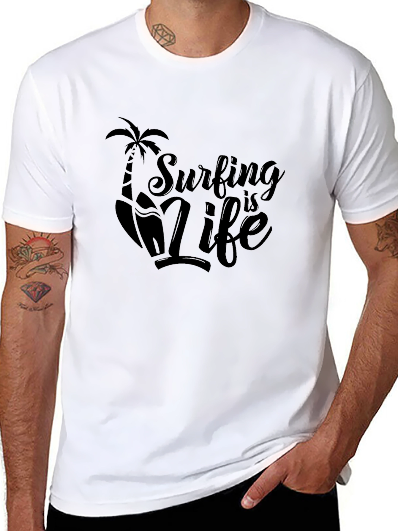Surfing is Life Graphic T-Shirt
