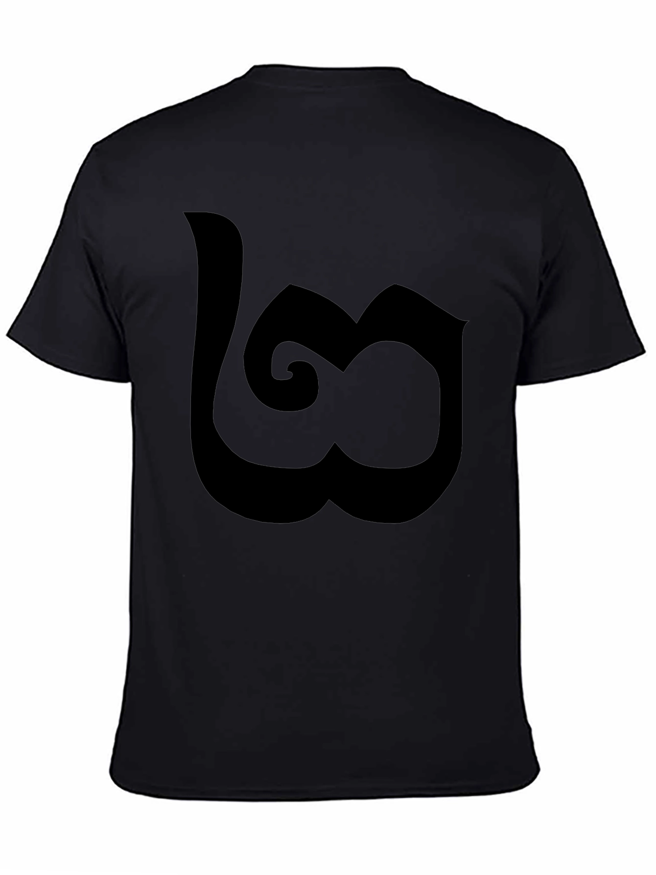 Thai Number Three T-Shirt Black Casual Cotton Tee