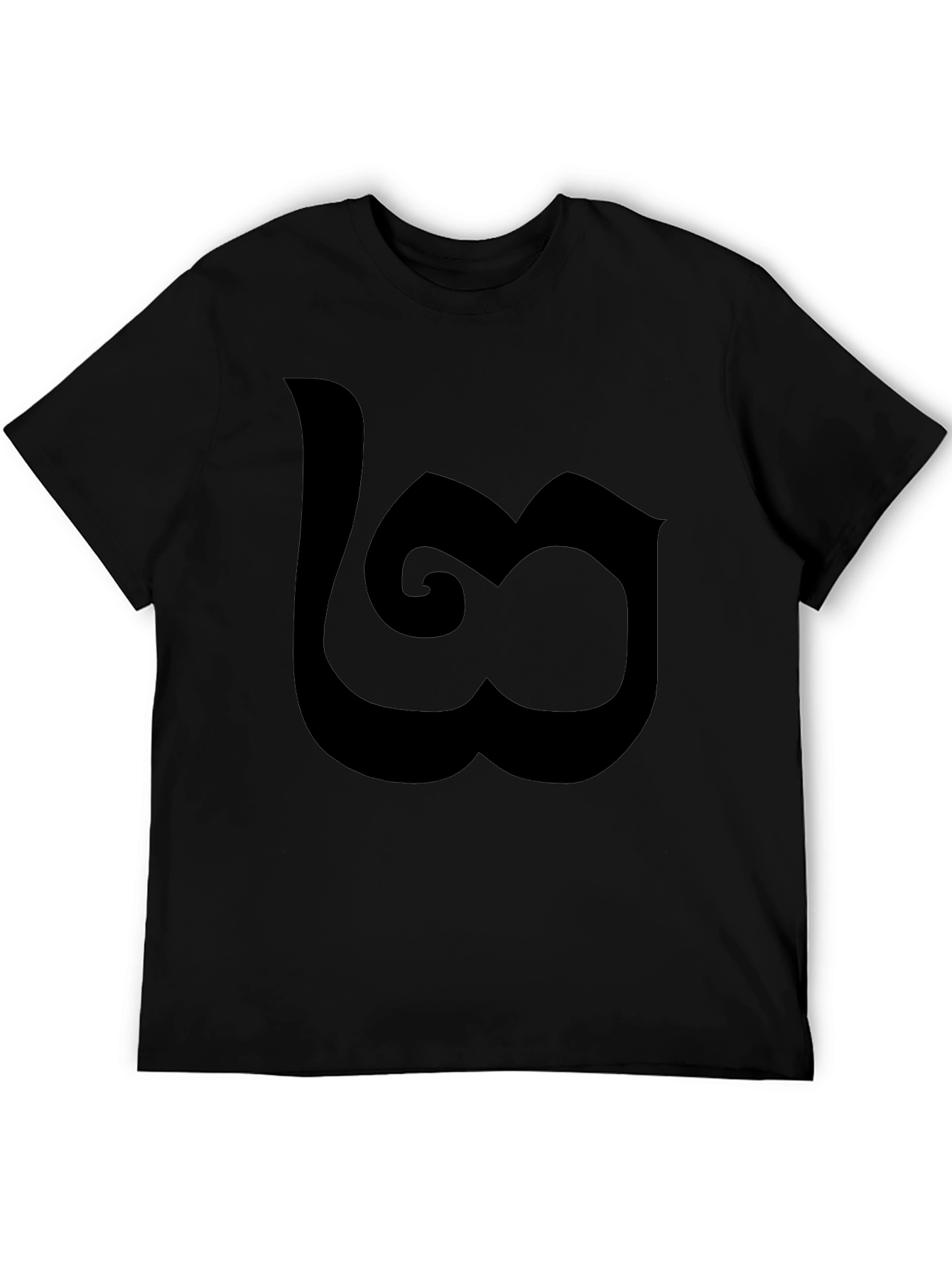 Thai Number Three T-Shirt Black Casual Cotton Tee
