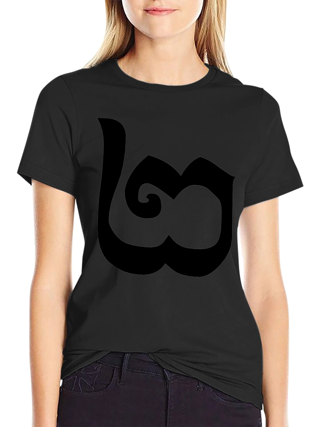 Thai Number Three T-Shirt Black Casual Cotton Tee