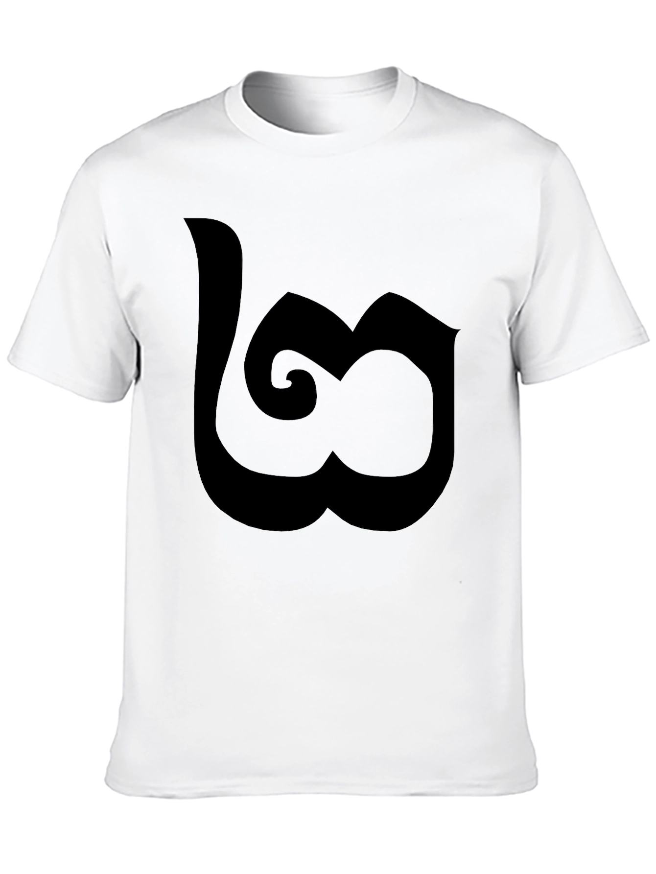 Thai Number Three T-Shirt Black Casual Cotton Tee