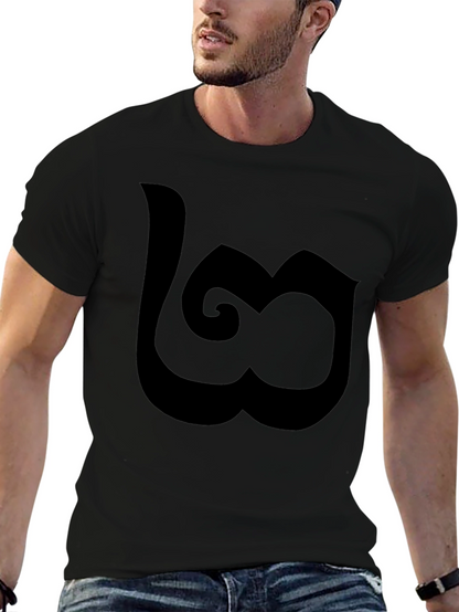 Thai Number Three T-Shirt Black Casual Cotton Tee