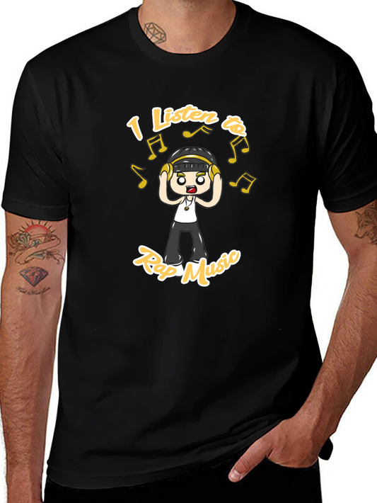 I Listen to Rap Music Graphic Tee
