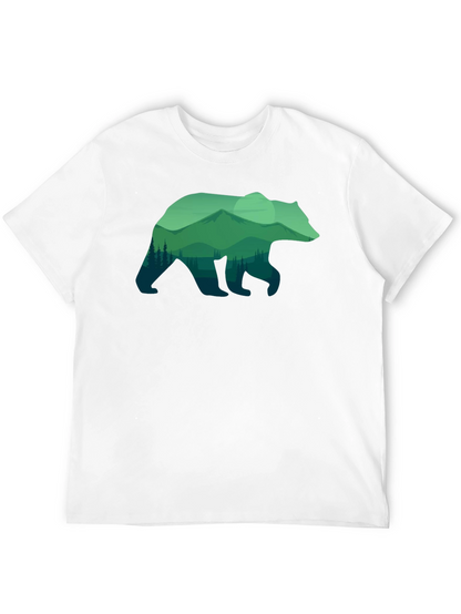 Nature Bear Graphic T-Shirt - Black